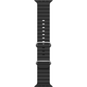 Iwear S1 Рифленый мягкого силикона 20mm ремешок для Apple Watch 49mm / 45mm / 44mm / 42mm Черный
