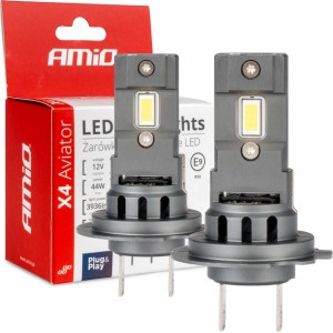 Amio LED Headlights X4 Aviator 6500K H7 AMIO-03764