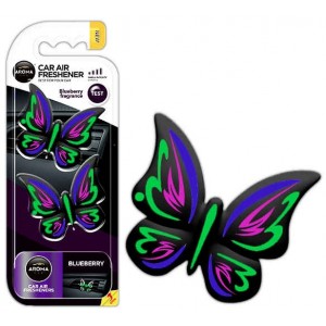 Mtm Industries Car air freshener AROMA FANCY SHAPES BUTTERFLY Blueberry