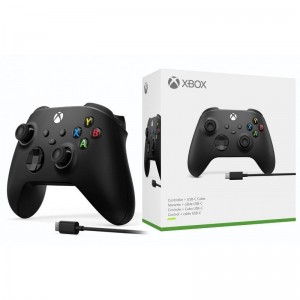 Microsoft Xbox Wireless Controller Carbon Black Spēļu kontrolieris / melns /  USB-C / Bluetooth (1V8-00015)