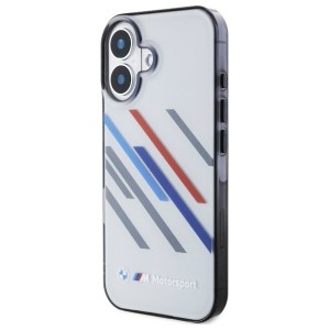 BMW Motorsport IML Random Stripes Aizsargapvalks Priekš Apple iPhone 16 Plus