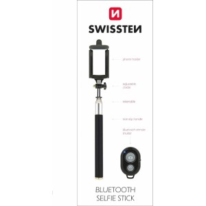 Swissten Bluetooth Selfie Stick Statīvs Telefoniem un Kamerām Ar Distances Bluetooth Pulti