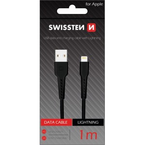 Swissten Basic Fast Charge 3A Lightning Datu un Uzlādes Kabelis 1m