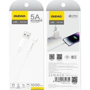 Dudao L4SL USB-A / Lightning 5A cable 1m - white