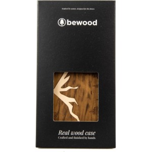 Bewood Imbuia Mountains Wooden Case for iPhone 14 Plus - Light Brown