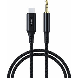 Choetech AUX006 USB-C / mini jack 3.5mm cable 1 m - black