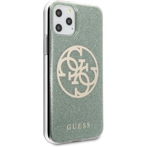 Guess GUHCN65PCUGLKA iPhone 11 Pro Max khaki hard case 4G Circle Glitter