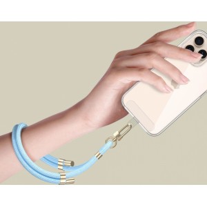 Tech-Protect C4S ROPE WRIST STRAP BABY BLUE/GOLD