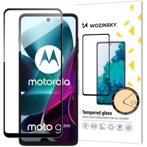 Hurtel Wozinsky Full Glue Tempered Glass Motorola Moto G200 5G 9H Full Screen Tempered Glass with Black Frame (universal)