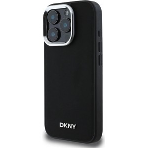 Dkny Plain Silver Logo MagSafe iPhone 16 Pro Max Case - Black