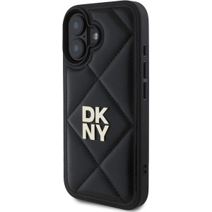 Dkny Quilted Stack Logo iPhone 16 Case - Black