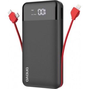 Dudao K1Pro powerbank 20000mAh with built-in cables black (K1Pro-black)