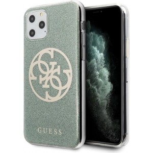 Guess GUHCN65PCUGLKA iPhone 11 Pro Max khaki hard case 4G Circle Glitter