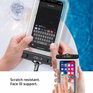 Tech-Protect Waterproof Case UWC7 waterproof cover for devices up to 6.9" - black and orange