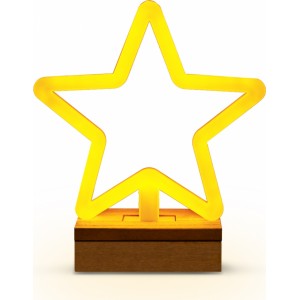 None Neon Wood Stand LED STAR warm white FLNW04 Forever Light