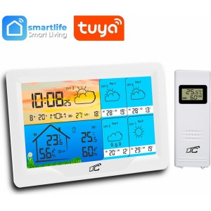 SMART weather station with color display White TUYA LTC