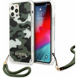 None Guess case for iPhone 12 Pro Max 6,7" GUHCP12LKSARKA khaki hard case Camo Collection