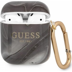 None Guess case for AirPods GUA2UNMK black Marble Collection