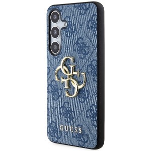 None Guess case for Samsung Galaxy S24 Plus GUHCS24M4GMGBL blue HC PU LEATHER 4G METAL LOGO