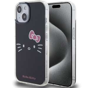 Hello Kitty case for iPhone 15 / 14 / 13 6,1" black hardcase IML Kitty Case Face