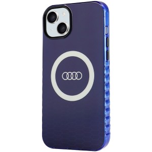 None Audi case for iPhone 15 Plus 6,7" blue IML Big Logo MagSafe Case