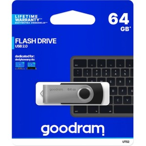 Goodram pendrive 64GB USB 2.0 Twister black