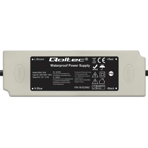 Qoltec LED Driver IP67 150W | 12V | 12.5A | Waterproof | White