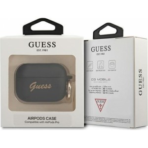 Guess case for APPLE AirPods Pro GUAPSSSK (Silicone Vintage Script) black