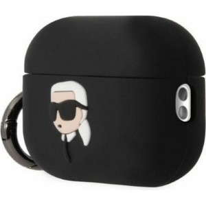 Karl Lagerfeld case for APPLE Airpods 2 KLAP2RUNIKK (3D Sil NFT Karl) black