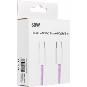 OEM Cable Type C to Type C PD QC3.0 3A 60W C263 2 m purple