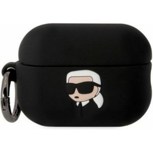 Karl Lagerfeld case for APPLE Airpods 2 KLAP2RUNIKK (3D Sil NFT Karl) black