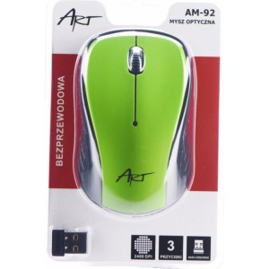 ART wireless computer mouse 2400 dpi AM-92 green