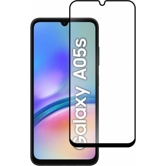 Blue Star Tempered Glass Blue Star - SAMSUNG A05s Full Face (full glue with frame/small size) - black Tempered Glass Blue Star