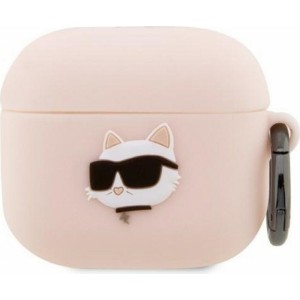 Karl Lagerfeld case for APPLE Airpods 3 KLA3RUNCHP (3D Sil NFT Choupette) pink