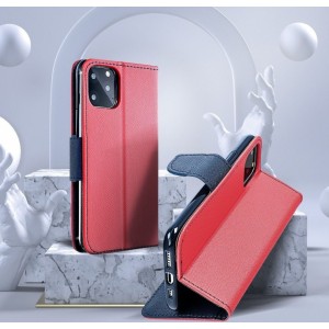 OEM FANCY Book case for SAMSUNG Galaxy J3 / J3 2016 red/navy