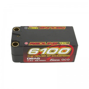 Gens Ace Redline Series 6100mAh 7.4V 130C 2S2P HardCase 71# LiPo Battery