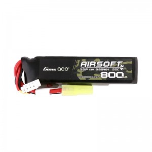 Gens Ace Lipo 800MAH 11.1V 25C 3S1P Airsoft Gun Lipo Battery with mini Tamiya Plug