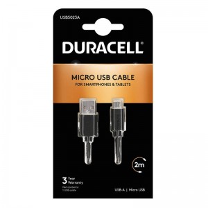 Duracell Cable USB to Micro USB Duracell 2m (black)