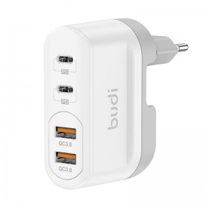 Budi Wall charger Budi 326TQE, 2xUSB, 40W (white)