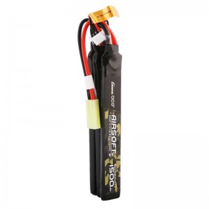 Gens Ace 25C 1500mAh 3S1P 11.1V Nunchuck 3X Airsoft Gun Lipo Battery with mini Tamiya Plug