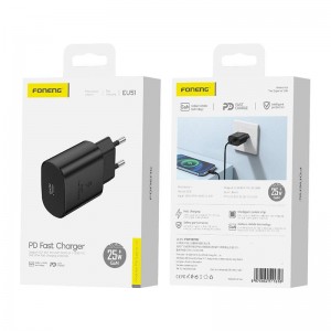 Foneng EU51 USB-C 25W mains charger (black)