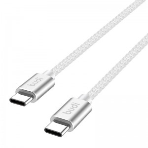 Budi USB-C to USB-C Cable Budi 65W 1,5m (white)