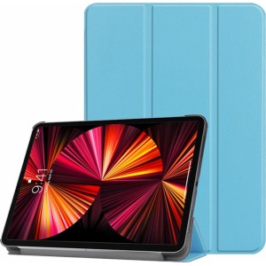 Ilike Tri-Fold Plāns Eko-Ādas Statīva Maks Apple iPad Mini 5 7.9'' (2019) 5th / Mini 4 (2015) 4th Debesu zila