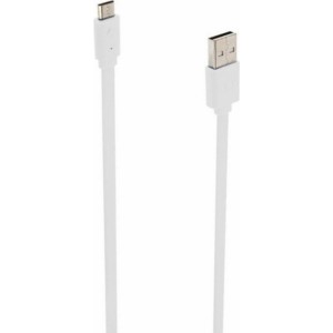 DCO Izturīgs TPE Universāls Micro USB uz USB Datu & Ātrās Uzlādes 2.4A kabelis 1m Balts