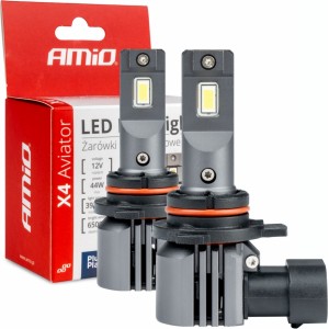 Amio LED Headlights X4-series AVIATOR HIR2 9012 6500K max 44W AMIO-03768