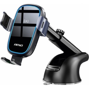 Amio Suction mount Phone Holder with Wireless Charger 15W AMIO-03779