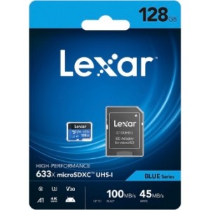 Lexar High-Performance 633x UHS-I Klases 10 microSDXC Atmiņas Karte 128GB