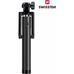 Swissten Wired Selfie Stick ar iebūvētu pogu statīvā