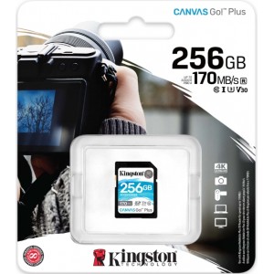 Kingston 256GB Canvas Go Plus  Atmiņas karte