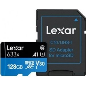 Lexar High-Performance 633x UHS-I Klases 10 microSDXC Atmiņas Karte 128GB